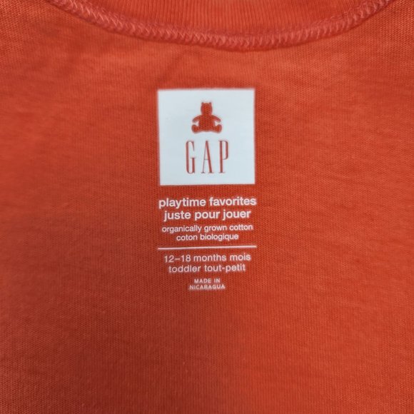 [12-18M] Orange Zoo Animals Short Sleeve Tee - Picture 3 of 7